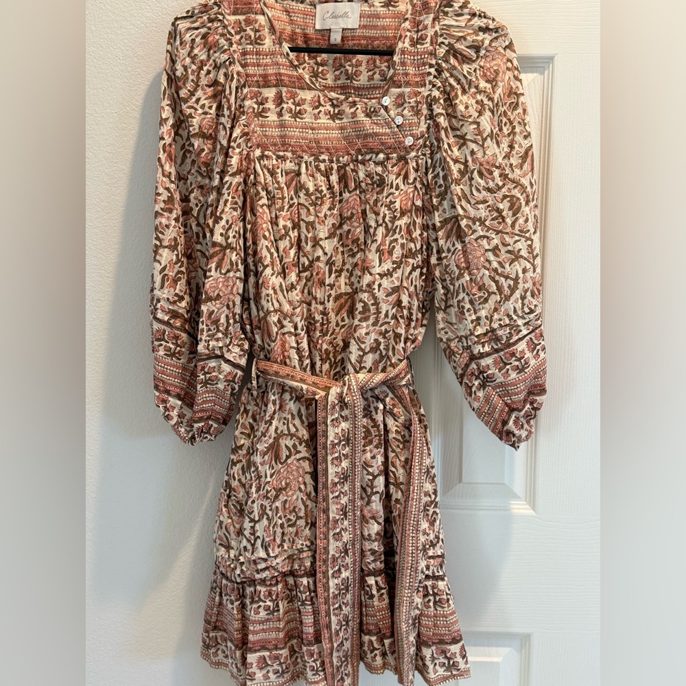 Cleobella ,Vivian Organic Cotton Floral-Print Mini Dress